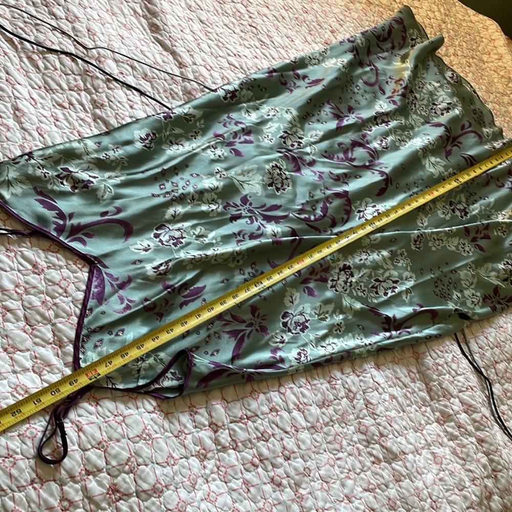 Halston floral satin slip dress - Picture 8 of 9